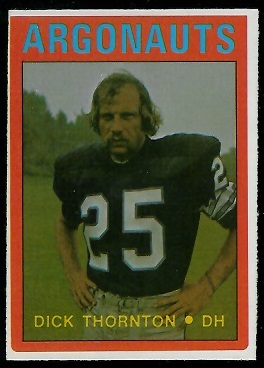 Dick Thornton 1972 O-Pee-Chee CFL football card Dick Thornton 1972 O-Pee-Chee CFL football card