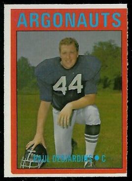 Paul Desjardins 1972 O-Pee-Chee CFL football card