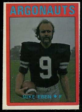 Mike Eben 1972 O-Pee-Chee CFL football card