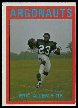 Eric Allen 1972 O-Pee-Chee CFL football card