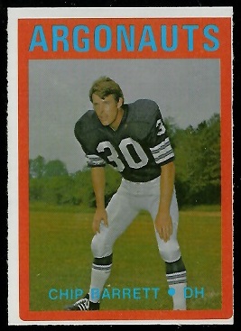 Chip Barrett 1972 O-Pee-Chee CFL football card