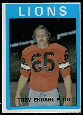 Trevor Ekdahl 1972 O-Pee-Chee CFL football card