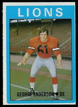 George Anderson 1972 O-Pee-Chee CFL football card