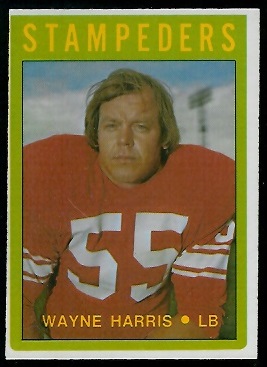 Wayne Harris 1972 O-Pee-Chee CFL football card