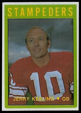 Jerry Keeling 1972 O-Pee-Chee CFL football card Jerry Keeling 1972 O-Pee-Chee CFL football card