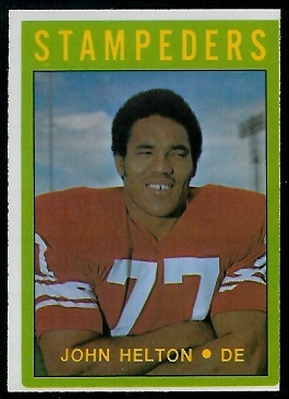John Helton 1972 O-Pee-Chee CFL football card John Helton 1972 O-Pee-Chee CFL football card