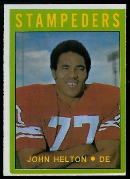 John Helton 1972 O-Pee-Chee CFL football card