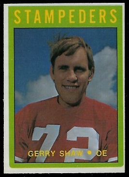 Gerry Shaw 1972 O-Pee-Chee CFL football card