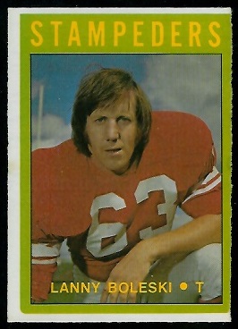 Lanny Boleski 1972 O-Pee-Chee CFL football card