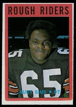 Rudy Sims 1972 O-Pee-Chee CFL football card