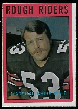 Marshall Shirk 1972 O-Pee-Chee CFL football card