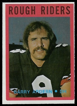 Barry Ardern 1972 O-Pee-Chee CFL football card