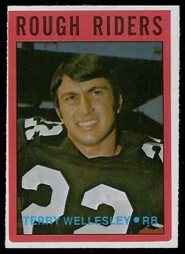 Terry Wellesley 1972 O-Pee-Chee CFL football card