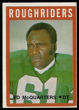 Ed McQuarters 1972 O-Pee-Chee CFL football card