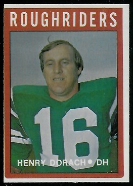 Henry Dorsch 1972 O-Pee-Chee CFL football card