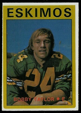 Bobby Taylor 1972 O-Pee-Chee CFL football card