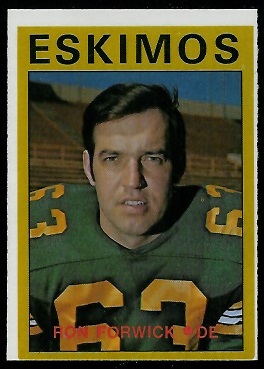 Ron Forwick 1972 O-Pee-Chee CFL football card