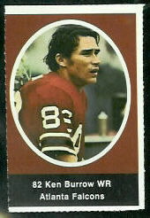 Ken Burrow 1972 Sunoco Stamps football card