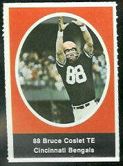 Bruce Coslet 1972 Sunoco Stamps football card