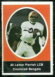 Lemar Parrish 1972 Sunoco Stamps football card