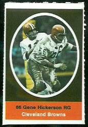 Gene Hickerson 1972 Sunoco Stamps football card