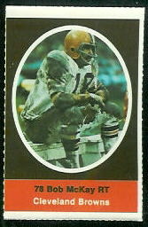 Bob McKay 1972 Sunoco Stamps football card