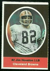 Jim Houston 1972 Sunoco Stamps football card