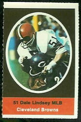 Dale Lindsey 1972 Sunoco Stamps football card