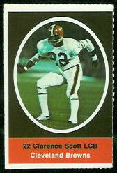 Clarence Scott 1972 Sunoco Stamps football card