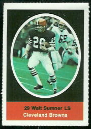 Walt Sumner 1972 Sunoco Stamps football card