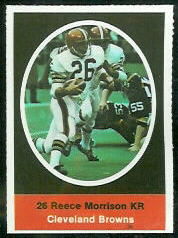 Reece Morrison 1972 Sunoco Stamps football card Reece Morrison 1972 Sunoco Stamps football card