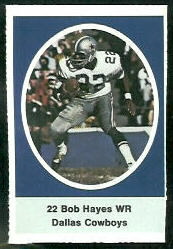 Bob Hayes 1972 Sunoco Stamps football card