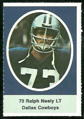 Ralph Neely 1972 Sunoco Stamps football card