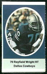 Rayfield Wright 1972 Sunoco Stamps football card