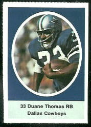 Duane Thomas 1972 Sunoco Stamps football card