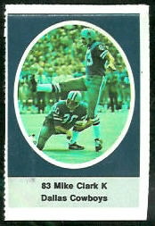 Mike Clark 1972 Sunoco Stamps football card