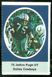 Jethro Pugh 1972 Sunoco Stamps football card Jethro Pugh 1972 Sunoco Stamps football card