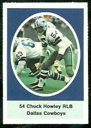 Chuck Howley 1972 Sunoco Stamps football card
