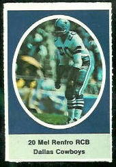 Mel Renfro 1972 Sunoco Stamps football card