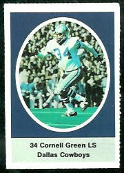 Cornell Green 1972 Sunoco Stamps football card