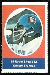 Roger Shoals 1972 Sunoco Stamps football card Roger Shoals 1972 Sunoco Stamps football card