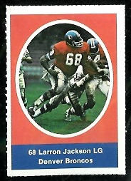 Larron Jackson 1972 Sunoco Stamps football card