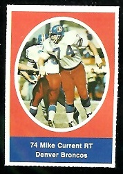 Mike Current 1972 Sunoco Stamps football card