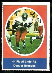 Floyd Little 1972 Sunoco Stamps football card