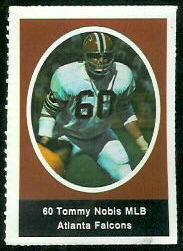 Tommy Nobis 1972 Sunoco Stamps football card