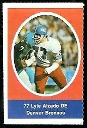 Lyle Alzado 1972 Sunoco Stamps football card