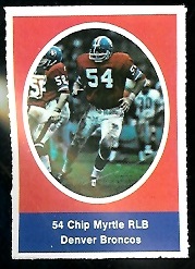 Chip Myrtle 1972 Sunoco Stamps football card