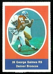 George Saimes 1972 Sunoco Stamps football card