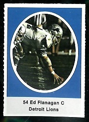 Ed Flanagan 1972 Sunoco Stamps football card