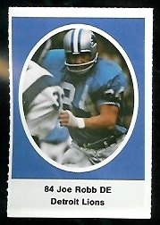 Joe Robb 1972 Sunoco Stamps football card